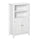 Bathroom Floor Storage Cabinet, Free Standing Side Cabinet with Double Doors and Adjustable Shelves for Living Room Entryway, White