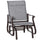 Outdoor Swing Glider Chair, Patio Mesh Rocking Chair with Steel Frame for Backyard, Garden and Porch, Grey