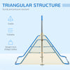 Folding Gymnastics Bar for Kids, Small Gymnast Bar, Easily Adjustable Height, Kids Gymnastics Equipment for Home, Blue