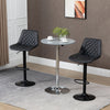 Bar Stools, Bar Stools with Backs, Foot Rest, Round Base and Soft Upholstery for Kitchen, Bar, Swivel Bar Stools, Black