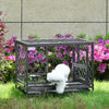 Heavy Duty Dog Cage Metal Kennel and Crate Dog Playpen with Lockable Wheels, Slide-out Tray, Food Bowl and Double Doors