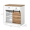 Portable Kitchen Island Retro Rustic Storage Cabinet Farmhouse Buffet Sideboard Coffee Bar With Wine Racks For Kitchen Entryway & Dining Room