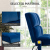 Accent Chair with Ottoman, Velvet Club Chair with Vibration Massage, Remote Control and Metal Legs for Living Room, Blue