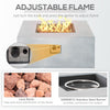 36 Inch Square Propane Fire Pit Table, 50,000BTU Auto Ignition Gas Firepit with Protective Cover, Lava Rocks, CSA Certification for Outdoor