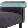 52" Linen Upholstered Accent Ottoman Bench With Armrests, Dark Grey