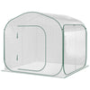 7' x 7' x 6' Portable Walk-in Greenhouse Outdoor Garden Canopy Hot House, Instant Pop-up Setup Zipper Door for Growing Flowers, Herbs, White