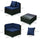 7-Piece Patio Furniture Sets Outdoor Wicker Conversation Sets PE Rattan Sofa set with Cushions & Tempered Glass Desktop, Dark Blue