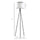 Modern Tripod Floor Lamp Free Standing Land Lamp w/ Steel Frame, Footswitch, Fabric Lampshade and E26 Base for Living Room, Bedroom - Black