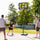 Portable Basketball Hoop, 7.6-10' Adjustable Height, Weight Base with Ball Holder, Basket Ball Stand on Wheels with 43" Backboard for Outdoor Junior Youth Adult Use