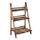 23.75" x 14.25" x 36.75" 3-Level Rustic Wooden Folding Plant Stand with Slat Bottom & Elevated Vertical Design