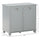 Tilt-Out Laundry Sorter Cabinet, Bathroom Storage Organizer with Two-Compartment Tilt-Out Hamper, Gray