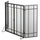 3-Panel Metal Fireplace Screen Home Foldable Steel Spark Guard with Magnetic Doors  Black