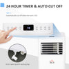10000BTU Portable Mobile Air Conditioner Cooling Dehumidifying Ventilating with Remote Controller, LED Display, 2 Speed Fan, 24-Hour Timer