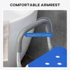 EVA Padded Shower Chair with Arms, Bath Seat with Adjustable Height, Anti-slip Shower Bench for Seniors and Disabled, Tool-Free Assembly
