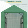 8' x 6' x 7' Portable Water/UV Walk-In Greenhouse Hot House with 18 Shelves, Weather Cover, & Roll Up Door