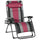Zero Gravity Lounger Chair, Folding Reclining Patio Chair, with Cup Holder and Headrest, for Events and Camping, Red
