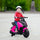 6V Kids Motorcycle Dirt Bike Electric Battery-Powered Ride-On Toy Off-road Street Bike with Music, Headlights, Rechargeable Battery, Training Wheels, for Ages 2-4, Pink