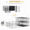 Pet Playpen with Door, Small Animal Cage, for Guinea Pigs, Chinchilla, Indoor and Outdoor Use, 69"L x 41.5"W x 27.5"H, Black