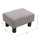 16" Cube Modern Linen Fabric Pouf Footrest Ottoman - Grey