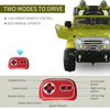 12V Kids Battery Powered Off Road Truck with Remote Control Speeds Lights MP3 LCD Power Indicator Adjustable Speed- Green