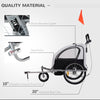 White Elite 360 Swivel Bike Trailer for Kids Double Child Two-Wheel Bicycle Cargo Trailer With 2 Security Harnesses