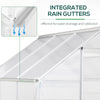 6' x 6' Portable Walk-In Greenhouse Outdoor Plant Gardening Green House Canopy w/ Sliding Door Adjustable Window Silver