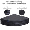 5' x 2" Round Folding Portable Pole Dance Crash Mat - Black