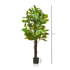5ft Artificial Fiddle Leaf Fig Tree, Faux Decorative Plant in Nursery Pot for Indoor or Outdoor DÃ©cor