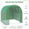 6.5' x 6.5' x 6.5' Tunnel Greenhouse Outdoor Walk-In Hot House with Roll-up Plastic Cover and Zippered Door, Steel Frame, Green