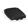Cantilever Offset Umbrella Base Portable Square Parasol Weights with Wheels, Water and Sand Filled, Up to 165 lbs, Black