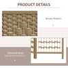 4 Panel Folding Room Divider Portable Privacy Screen Wave Fiber Room Partition for Home Office Natural