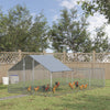 Large Metal Chicken Coop, Walk-in Chicken Runs for Yard with Water-resistant and Anti-UV Cover, Poultry Cage Outdoor for Ducks, Rabbits, Pet Enclosure for Backyard, 19.7' x 9.8' x 6.4'