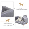 Dog Couch, Pet Sofa Bed for Small Dogs Cats with Cushion, Safety Design, Grey, 27" x 16" x 12.5"