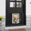 2 Way Locking Dog Door, Aluminum Doggy Pet Door for Wall, with Magnetic Closure, Locking Panel, Weatherproof, for Pets up to 110 lbs