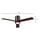 44'' Mount Ceiling Fan with Light, Modern Indoor LED Lighting Fan with Remote Control, for Bedroom, Living Room, Brown