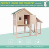 2-tier Wood Rabbit Hutch Backyard Cage Small Animal House with Ramp and Outdoor Run the Perfect Project 55" L