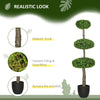 Set of 2 3.5ft(43.25") Artificial Ball Boxwood Topiary Trees in Pot, Indoor Outdoor Fake Plants for Home Office Living Room Decor