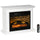 Electric Fireplace Heater, Freestanding Fireplace with Mantel and  Dimmable Flame Effect, Space Heater with Remote Control, 1400W, White