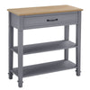 Retro-Styled Sofa Console Entry Hallway Table with Multifunctional Design  Durable Build  & Large Storage  Grey