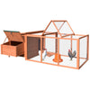 88" Large Wooden Chicken Coop Hen House Rabbit Hutch Poultry Cage with Outdoor Run, Nesting Box, Waterproof Roof and Removable Tray,  Natural