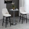 Bar Stools, Bar Stools with Backs, Soft Upholstery, Steel Legs for Kitchen, Bar, Bar Height Bar Stools, Cream White