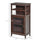 Wine Cabinet with 4 Bottle Wine Rack, Open Shelf, Acrylic Door Cabinet with Adjustable Shelf, Espresso