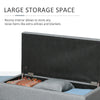 42" Rectangular Linen Fabric Storage Ottoman Bench with Removable Tray for Living Room, Entryway, or Bedroom, Charcoal Grey