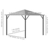 10' x 10' Patio Gazebo Aluminum Frame Outdoor Canopy Shelter with Sidewalls, Vented Roof for Garden, Lawn, Backyard and Deck, Grey