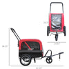Elite-Jr Dog Bike Trailer 2-In-1 Pet Stroller Cart Bicycle Wagon Cargo Carrier Attachment for Travel with 360-Degree Swivel Wheels & Large Easy