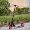 Foldable Kick Scooter w/ Adjustable Handlebars and Rear Wheel Brake for 14+