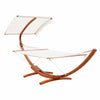 Backyard 2-Person Extra Wide Outdoor Arc Hammock with Canopy and Stand