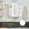 Over-the-Sink Bathroom Storage Organizer Cabinet with Mirrored Door and Multiple Shelves  White