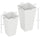 2-Pack Outdoor Planter Set, MgO Flower Pots with Drainage Holes, Durable & Stackable, for Entryway, Patio, Yard, Garden, White