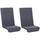 Porch Swing Cushions with Backrest and Ties, 48.75" x 21.75" Outdoor Swing Replacement Cushions for Patio Furniture, Set of 2, Dark Gray